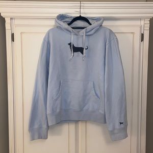 Black Dog Sweatshirt in Light Blue